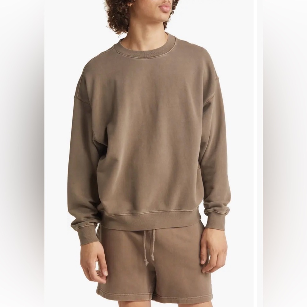 Elwood Core Oversized Crewneck Sweatshirt in Vintage Brown